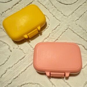 Pink and Yellow Pill Organizers - New